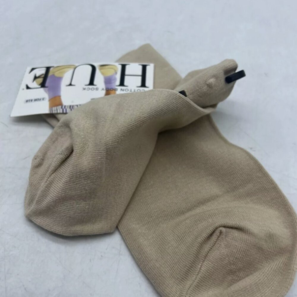 9 Pairs HUE Beige Cotton Body Sock One Size Socks U6373 - Picture 2 of 4